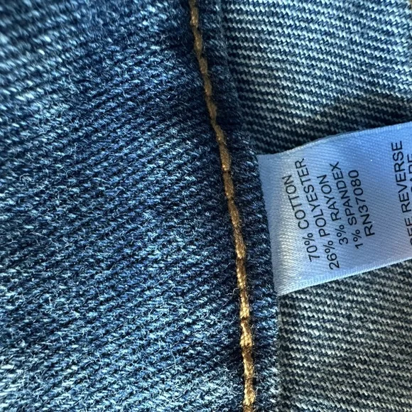 C EST. 1946 Denim Dark Wash High Rise Blue Jeans with Beaded Embellishments - Picture 5 of 10